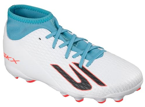 Skechers Kids SKX.2 Juniors Firm Ground Football Boots White/Blue 2 UK Child