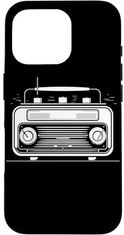 Radio Retro Dibujo Fiesta de los 70 Carcasa para iPhone 16 Pro