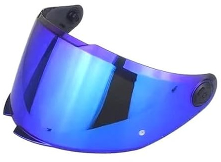 MT Stinger 2.0, Braker - Visiera per casco da moto, grigio fumo scuro, iridio, oro, specchiata, opzioni trasparenti (blu)