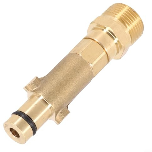 Gdfnmogo Brass M22 Bayonet Adapter for Nilfisk Gerni Pressure Washers, High Pressure Cleaner Fitting with Male Thread, 140 Bar 2000 PSI Compatible Connector