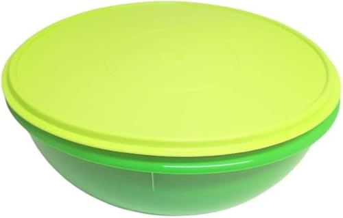 Tupperware Mixing Bowl Maximilian Salad Bowl with Lid 6000 ml Salad Bar Yeast Dough Peng (Green 6 Litres)