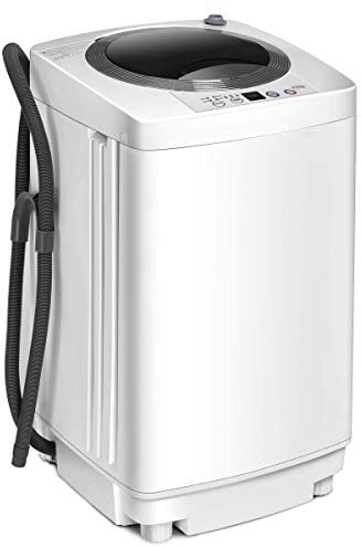 FANTASK Lavatrice completamente automatica, 3,5 kg, mini lavatrice con centrifuga, 6 programmi, 240 W, con pompa per appartamenti, camper e campeggio