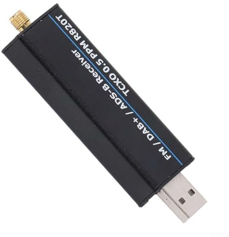 RTL-SDR USB-Empfänger, 100KHz-1766MHz RTL2832U R820T2 0.5PPM TCXO Radio Scanner für Software Defined Radio Antenne Dongle Tuner