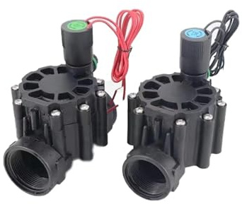 NYRXRYTCA Elettrovalvola for irrigazione dell'Acqua normalmente Chiusa da 1/2 3/4 1 220V 12V 24V Valvola in Nylon for irrigazione di Giardini agricoli e paesaggistici(Dn25,12VDC)