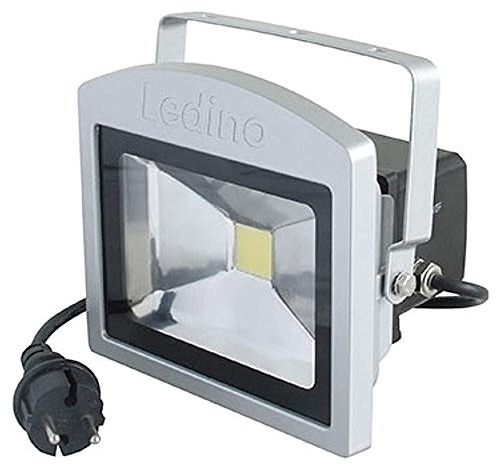 Ledino LED-Anti-Panik-Strahler Benrath, 10 W, 6.500 K, silber 11150106001111 (Strahler Halogenstrahler LED-Strahler Arbeitsstrahler) Schutzart: IP54/Nennspannung: 100-240 V/Lichtleistung: 10 W