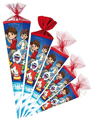 Nestler Schultüte Zuckertüte Schulanfang Einschulung Schule Kinder große Auswahl: Farbe: Yo-Kai Watch | Größe: 85cm 6eckig