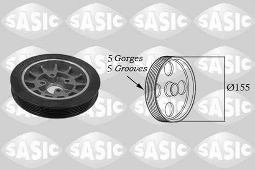 Sasic 2156007 Riemenscheibe, Kurbelwelle