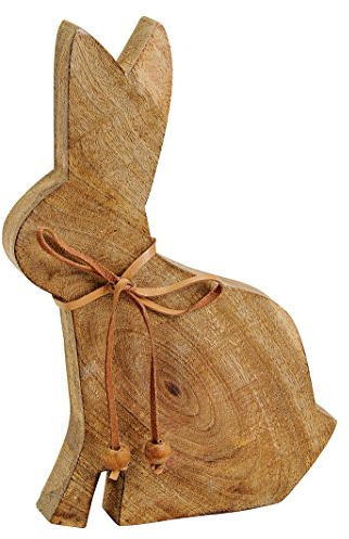 Unbekannt Hase Holz Mango 25 cm (11026w) Osterdekoration Ostern