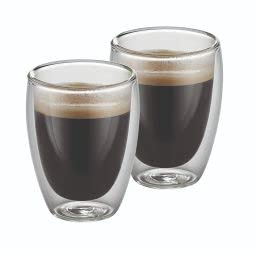 Weis Gläser-Set S Doppelwandig aus Borosilikatglas 80ml, Maße: 5,5cm x 5,5cm x 8cm, 17084, Farblos