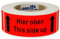 Warnetiketten 150 x 50 mm - Paket Aufkleber Hier oben/This side up - 500 Versandaufkleber auf 1 Rolle(n), Papier selbstklebend