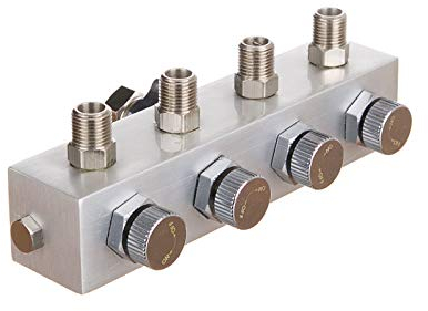 Luftverteiler für 4 Luftschläuche Airbrush Kompressor 4X 1/20.3 cm Krümmerabscheider