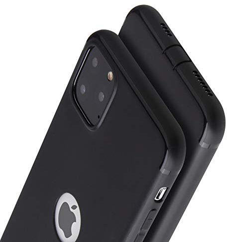 PfX Schwarz Matte Hülle geeignet für iPhone 11 Pro MAX Special-Edition TPU Silikonhülle mit integriertem Staubschutz Ultra-Slim