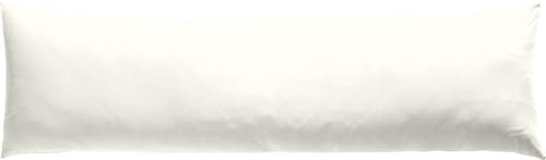 REDBEST Seitenschläferkissenbezug Single- Jersey San Francisco, weiß Größe 40x200 cm - weiche Qualität, bügelfrei, praktischer Reißverschluss, 100% Baumwolle