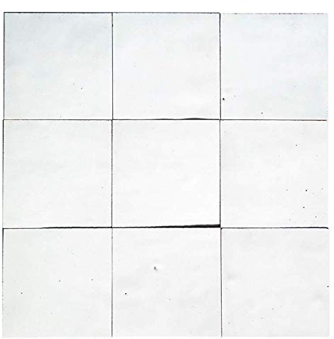 Zellige blanc neige 10x10 cm - 100 pcs