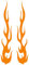 Asudaro Flammen Aufkleber, 20cm x 5cm, PET-Material, Selbstklebend, Rennsport-Design, Auto, Fahrrad, Motorrad, LKW, Outdoor, Matte, Wasserfest, Orange
