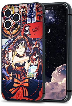 Kurumi Tokisaki Anime Stoßfeste Handyhüllen Manga-Print Matt Weiches Silikon Schutzhülle für iPhone 11
