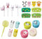 OTSUMAMI TOKYO Bento Box Accessories 4 Kinds Set, Super Cute Mini Container, Kawaii Decoration Sheets, Soy Sauce Case Container with Dropper, Japanese 4 Lunch Box Decor Set