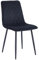 Mevsim - Elisia Esszimmerstuhl 1er Set Schwarz - Samt - Metallbein - Wohnzimmersessel - Samt Sessel Stuhl - Edelstahl Küchenstuhl Schwarze Metallbeine - Polyester Stuhl - Anti-Rutsch