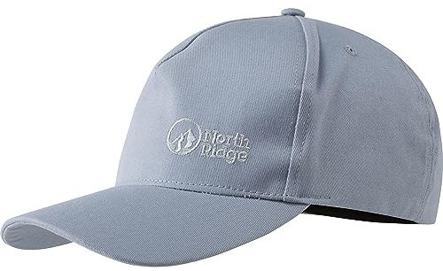 NORTH RIDGE Women's Basecamp Cap, Baseball Cap, Cotton Elastane, Polyester Sweatband, Ventilation Holes, Adjustable (Grey)