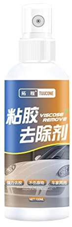 Bexdug Wandkleber Lösungsmittel - 100 ml Autoglaslösemittel zum Entfernen von Etiketten | Autoglas-Restreiniger, Türfenster-Werbeband-Kleber-Reinigungsset für Einkaufszentren, Cafés