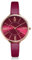 KIMOMT Damenuhren Lederband Luxus Quarzuhren wasserdichte Mode Kreative Armbanduhr für Damen Mädchen Damen (Red)