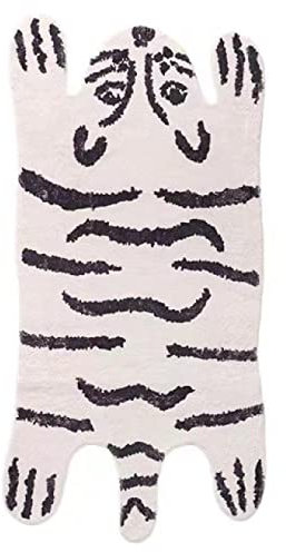 Badezimmerteppich Rosa Tiger Badematte Flauschig Mikrofaser Badvorleger rutschfest Duschvorleger Schnelltrocknend Badteppich Waschbar Duschvorleger Verdicken Badematten Badmatte 50x80cm