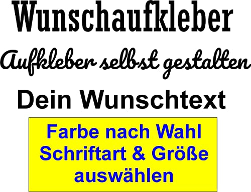 Skins4u Wunschaufkleber selbst gestalten Wunschtext Auto Aufkleber Werbung individuell Wunsch Name Sticker Schrift personalisiert Autoaufkleber, Boot, Wandtattoo Buchstaben Wunschaufkleber