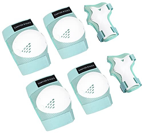 Sawyer Bikes - Set Protecciones Infantil - Niños 3 a 10 Años (M (6-10 Años), Mint)