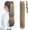 TESS Ponytail Extension Balayage 60 cm, Hellbraun mit Aschblond Glatt Zopf Extension Pferdeschwanz Haarteil 90g Lange Haarverlängerung Zopf