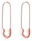 SLUYNZ 925 Sterlingsilber Sicherheitsnadel Creolen Ohrring für Frauen Mädchen Minimalistische 1,4 Creolen Ohrring baumeln (C- Roségold)