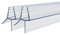 2x100cm Duschdichtung Transparent, Dichtung Transparent für 4-6mm Glastür Duschwand Badewanne Duschkabine Wasserabweiser Schwallschutz Duschdichtungen für Duschtüren