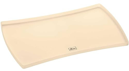 HUNTER Napfunterlage Selection, zum Bodenschutz, lebensmittelgeeignetes Silikon, erhöhter Rand, flexibel & formstabil, rutschemmend, pflegeleicht, Farbe: Creme, Größe: S