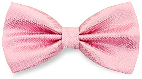 AUSUAYA Papillon da Uomo, Classico a Quadri, Camicia e Tuta, Bow Tie for Boy DE-M-M-B2T, Colore: Rosa, Taglia Unica