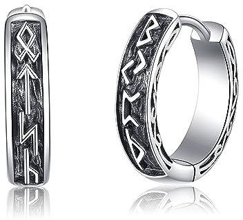 Wikinger Ohrringe Silber Wikinger Creolen Nordische Wikinger Schmuck Geschenke Herren Damen