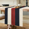 Tischläufer Winter Modern Tischläufer Waschbar Tischdekoration 40 x 140cm Rot Blau Weiß Tischdecke für Hochzeitsfeier Party Geburtstag Drinnen und Draußen Party Zubehör Festival Weihnachtsdekoration