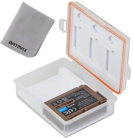 Batmax EN-EL15 EN-EL15A Akku mit USB-Anschluss und Akkutasche & Speicherkartenfach Kompatibel mit EN EL15B EN-EL15C Nikon Z5, Z6, Z7, Z7II, 1 V1, D800, D810, D850, D7500, D7000, D610 D600 D500