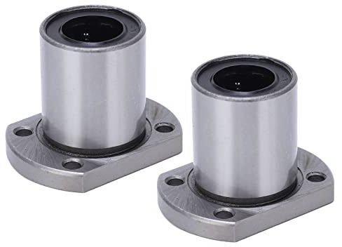 2 Stück 16 Mm LMH16UU Linearkugellager, Lagerstahl, Flanschdesign, Ideal für CNC-Achsen