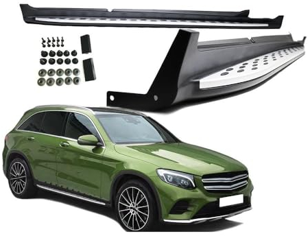 2 Stück Auto Seitenschweller für Mercedes Benz GLC X253 + Coupe C253 2015-2019, Anticrash Seitenschürze Splitter Verlängerungen Lip Winglet Diffusor, Modifizierte Dekoration Zubehör