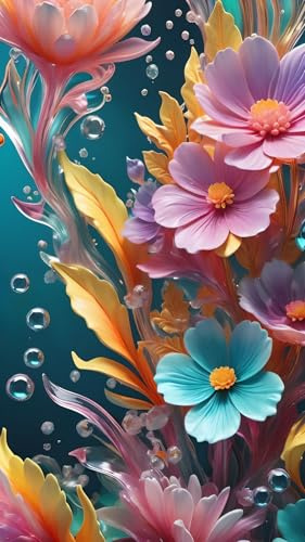 ARTGOTO Diamond Painting Carré Adulte Grand Format,40x70cm Peinture Diamant XXL Fleur B,Broderie Diamant Painting Kit Complet Adulte,Grande Taille Pour la Décoration