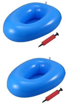 Gogogmee 2st Bettpfanne Aufblasbar Bettpfannen Für Männer Älteres Töpfchen Aufblasbares Urinal Asiatischer Besen Kommodeneinlagen Süße Bindentasche Aufblasbare Bettpfanne Blue
