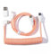Keychron Coiled Aviator Cable - Spiralkabel für mechanische Tastatur Pink Orange - Angular