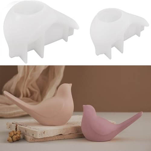 ALEFBET Silikonformen Gießformen, Silikonform Vogel Gips Dekoration, Silikon Gießform Vogel, Epoxidharzform zur Herstellung von Vogel Dekoration