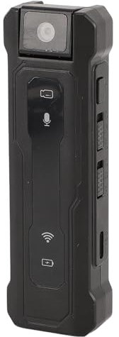 Annadue 1080P Body Worn Camera with 180 Degree Rotating Lens, Portable Sound Video Recorder for Outdoor Law Enforcement, Ideal for Home, Travel, Running and More