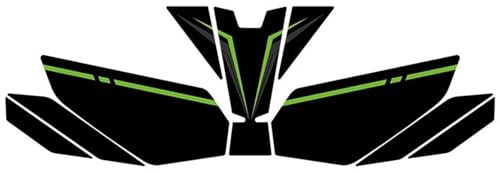 DZSTAIYOUSM Schutz Aufkleber Für Kawasaki Für Ninja 400 Motorrad Anti Slip Heizöl Tank Pad Seite Knie Grip Protector Aufkleber Aufkleber Pads Kraftstofftank(GRÜN)
