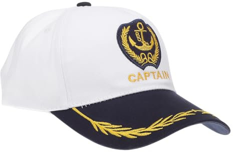 WRITWAA Kapitänsmütze Marine Baseball Cap Verstellbare Vintage Matrosenmütze aus Atmungsaktivem Material Unisex Retro Hut für Erwachsene Sonnenschutz für Outdoor Kostümzubehör Accessoire