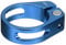 sourcing map Bike Seat Post Clamp 34.9mm Clip Aluminum Alloy Bicycle Locking Seat Post Ring with M4 Hex Screw for 30.4 to 31.6mm Bicycle Mountain Road Bike Tube, Blue
