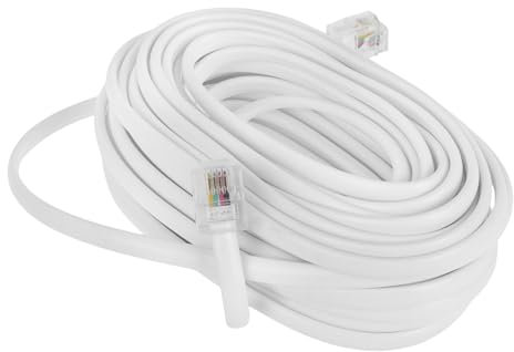 Artibetter Cavo Telefonico Con Connettore Rj11/rj14 6p4c 7,62 m Prolunga Per Telefono Fisso Filo Extra Lungo Per Casa e Ufficio Collegamento Stabile