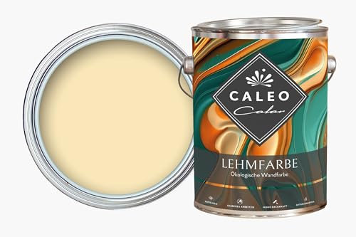 Caleo Color Lehmfarbe SANDWIRBEL 5 Liter - ökologische Wandfarbe für Wohnzimmer und Co. - hoch deckend, tropffrei, geruchsneutral