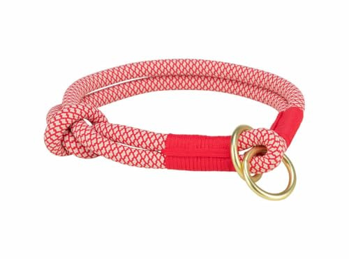 Training Collar for Dogs Trixie Soft Rope Red Cream XS/S 30 cm - Brand: Trixie - EAN: 4053032663725