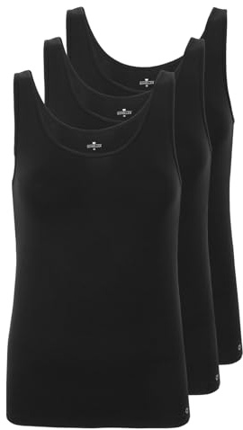 SCHÖLLER 3er Pack Damen Achseltop Viskose 51281-41-580 Gr. 38 in Schwarz